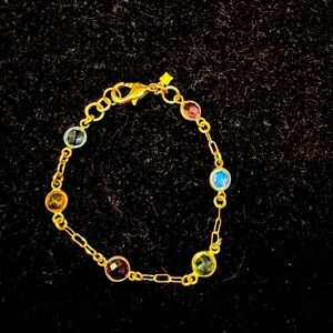 Christina V Color Drop Chain Bracelet
